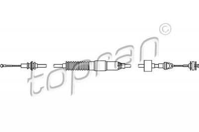 Topran 108 695 трос, управление сцеплением на VW POLO CLASSIC (6KV2)