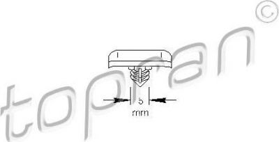 Topran 109 026 зажим, молдинг / защитная накладка на VW GOLF III (1H1)