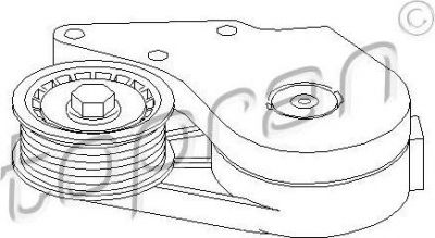 Topran 109 169 натяжитель ремня, клиновой зубча на VW VENTO (1H2)