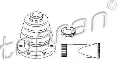 Topran 109 305 комплект пылника, приводной вал на AUDI 80 (81, 85, B2)