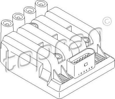 Topran 109 539 коммутатор, система зажигания на SKODA OCTAVIA Combi (1U5)