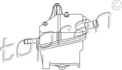 Topran 109 695 компенсационный бак, гидравлического масла услител на VW GOLF IV (1J1)