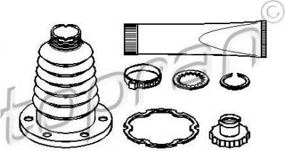 Topran 109 696 комплект пылника, приводной вал на SKODA FABIA Combi