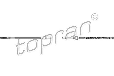 Topran 109 817 трос, стояночная тормозная система на VW LUPO (6X1, 6E1)