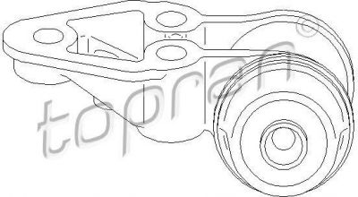 Topran 109 873 втулка, балка моста на VW PASSAT Variant (3B6)