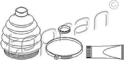 Topran 109 944 комплект пылника, приводной вал на NISSAN PRIMASTAR автобус (X83)