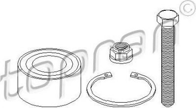 Topran 109 988 комплект подшипника ступицы колеса на SEAT ALHAMBRA (7V8, 7V9)
