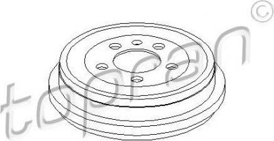Topran 110 039 тормозной барабан на SKODA FABIA Combi (6Y5)