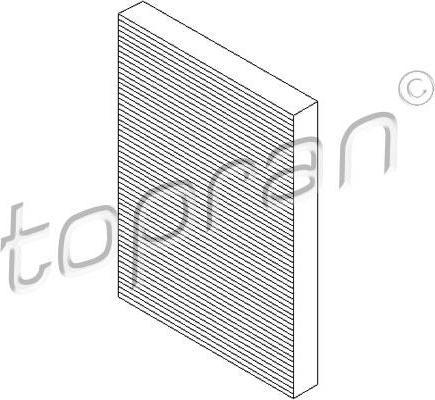 Topran 110 274 фильтр, воздух во внутренном пространстве на VW MULTIVAN V (7HM, 7HN, 7HF, 7EF, 7EM, 7EN)