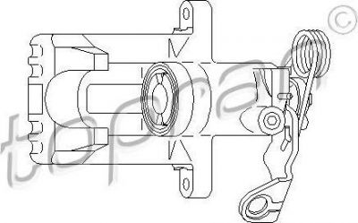 Topran 110 284 тормозной суппорт на VW PASSAT Variant (3B6)