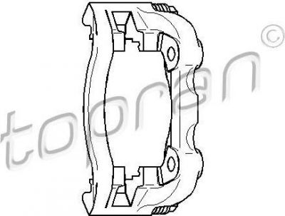 Topran 110 290 кронштейн, корпус скобы тормоза на VW GOLF III (1H1)