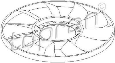 Topran 110 294 крыльчатка вентилятора, охлаждение двигателя на SKODA SUPERB (3U4)