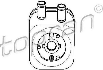 Topran 110 495 масляный радиатор, двигательное масло на VW PASSAT Variant (3B6)