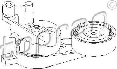 Topran 110 570 натяжитель ремня, клиновой зубча на AUDI A3 (8P1)