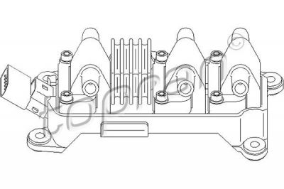 Topran 110 571 катушка зажигания на VW PASSAT Variant (3B6)