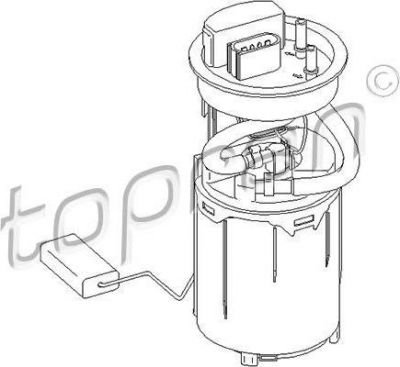 Topran 110 581 топливный насос на VW GOLF IV (1J1)