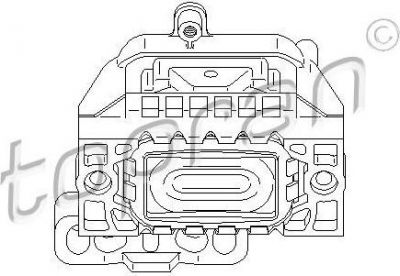 Topran 110 758 подвеска, двигатель на VW GOLF PLUS (5M1, 521)