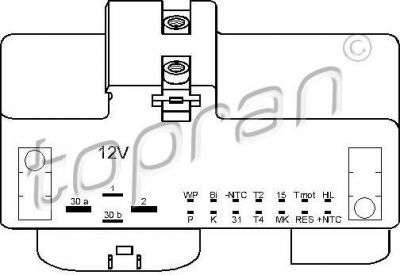 Topran 110 825 реле, вентилятор радиатора на VW GOLF IV (1J1)