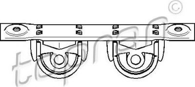 Topran 110 911 кронштейн, глушитель на VW GOLF IV (1J1)