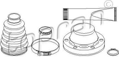 Topran 110 969 комплект пылника, приводной вал на VW TOUAREG (7P5)