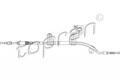 Topran 110 992 трос, стояночная тормозная система на VW PASSAT Variant (3B6)