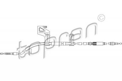 Topran 110 993 трос, стояночная тормозная система на VW PASSAT Variant (3B6)