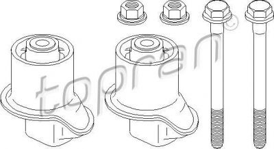 Topran 111 007 комплект подшипника, балка моста на VW GOLF III (1H1)