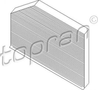 Topran 111 123 фильтр, воздух во внутренном пространстве на AUDI A4 Avant (8K5, B8)