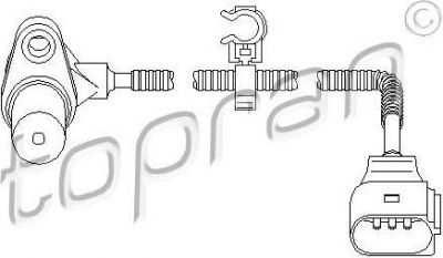 Topran 111 379 датчик частоты вращения, управление двигателем на VW PASSAT Variant (3B6)