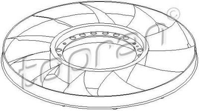 Topran 111 410 крыльчатка вентилятора, охлаждение двигателя на VW PASSAT Variant (3B6)