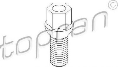 Topran 111 477 болт для крепления колеса на VW PASSAT (362)