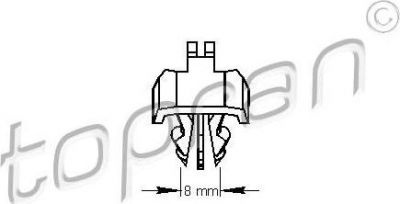 Topran 111 488 зажим, молдинг / защитная накладка на VW PASSAT (3B3)