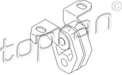 Topran 111 590 кронштейн, глушитель на VW POLO (9N_)