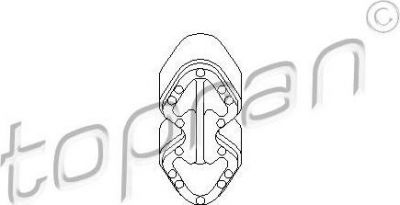 Topran 111 592 кронштейн, глушитель на MERCEDES-BENZ S-CLASS (W140)