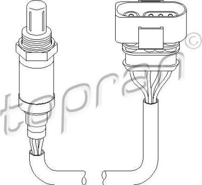 Topran 111 622 лямбда-зонд на AUDI A6 Avant (4B5, C5)