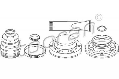 Topran 111 670 комплект пылника, приводной вал на VW TOUAREG (7LA, 7L6, 7L7)