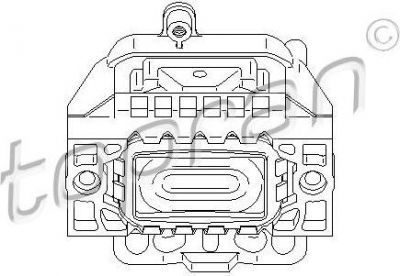 Topran 111 896 подвеска, двигатель на SKODA OCTAVIA (1Z3)