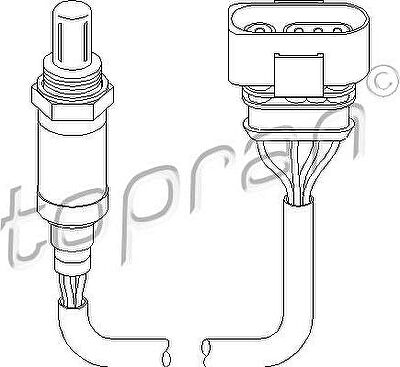 Topran 112 108 лямбда-зонд на VW PASSAT (3B3)