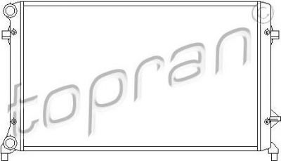 Topran 112 223 радиатор, охлаждение двигателя на AUDI A3 Sportback (8PA)