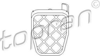 Topran 112 247 педальные накладка, педаль тормоз на SEAT LEON (1P1)