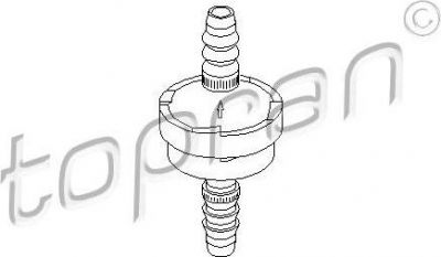 Topran 112 283 клапан, управление воздуха-впускаемый воздух на SKODA SUPERB (3U4)