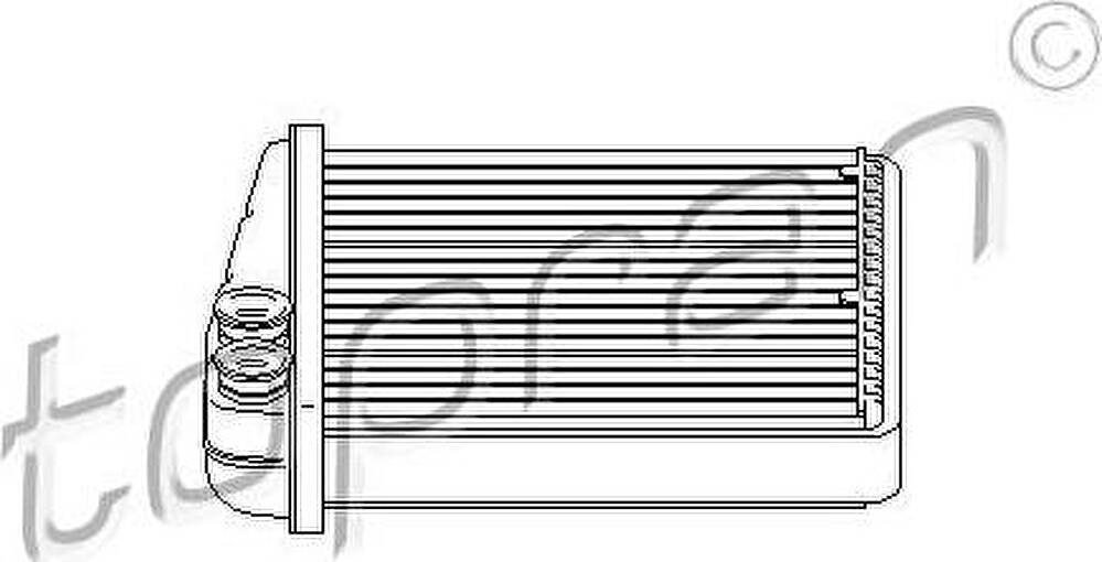 Topran 112 416 теплообменник, отопление салона на VW PASSAT (3C2)