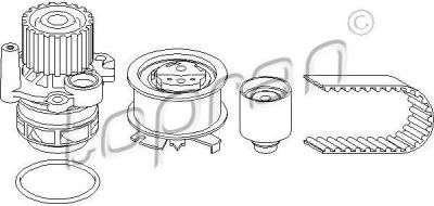 Topran 112 861 водяной насос + комплект зубчатого ремня на SKODA OCTAVIA Combi (1U5)