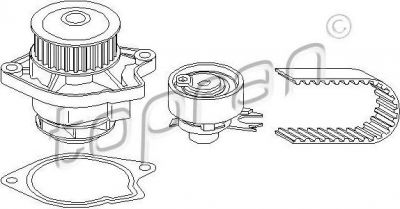 Topran 112 966 водяной насос + комплект зубчатого ремня на VW POLO CLASSIC (6KV2)