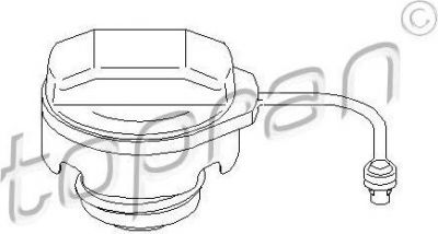 Topran 112 984 крышка, топливной бак на SKODA OCTAVIA Combi (1U5)