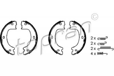 Topran 113 013 комплект тормозных колодок, стояночная тормозная с на MERCEDES-BENZ SPRINTER 5-t фургон (906)