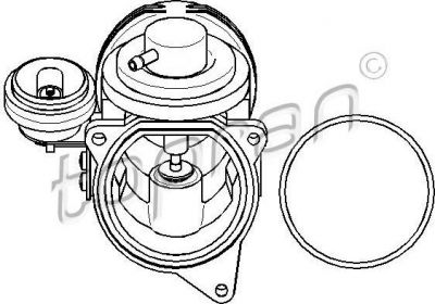 Topran 113 159 клапан возврата ог на VW MULTIVAN V (7HM, 7HN, 7HF, 7EF, 7EM, 7EN)