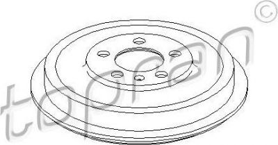 Topran 113 171 тормозной барабан на SKODA OCTAVIA Combi (1U5)