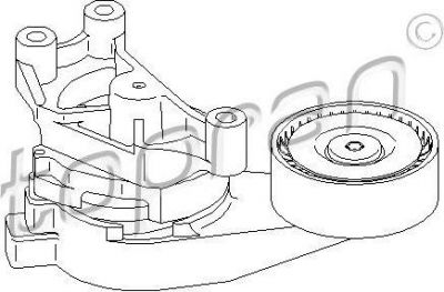 Topran 113 207 натяжитель ремня, клиновой зубча на VW POLO (6R, 6C)