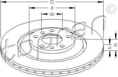 Topran 113 258 тормозной диск на AUDI A8 (4E_)